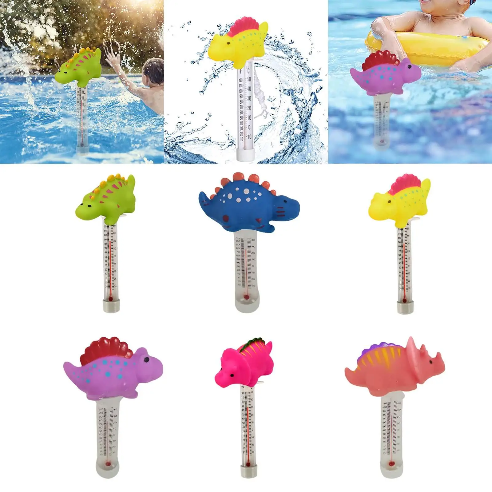 Floating Pool Thermometer Sturdy Easy Accurate Reading with String Temperature