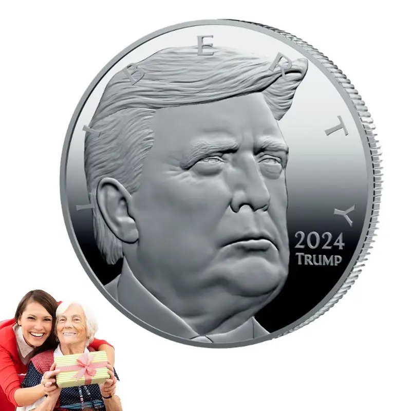 Trump Commemorative Coin Collection 1PCS fade resistant 2024 Coin Collectible Decorative Jewelry For Collection and Gifts