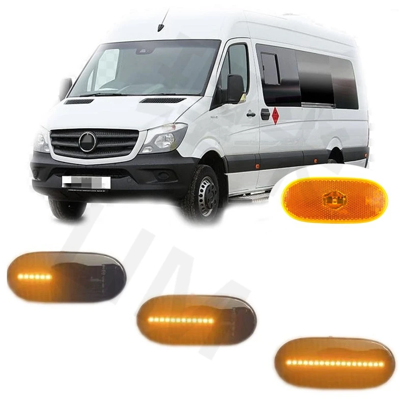 for Mercedes Sprinter II 906 2005 - 2018 Sprinter III 907 910 2018 - 2022 Dynamic LED Indicator Side Marker Signal Light Tuning