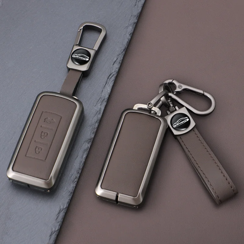 Zinc Alloy Leather Car Key Cover,For Mitsubishi Outlander Pajero Lancer EX Evolution X Ralliart Asx L200 Triton Colt,Accessories