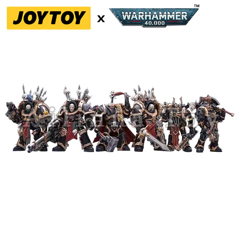 Joytoy ชุดโมเดลทหารอนิเมะ Warband 40K จากตุ๊กตาขยับแขนขาได้1/18 (6ชิ้น/เซ็ต)