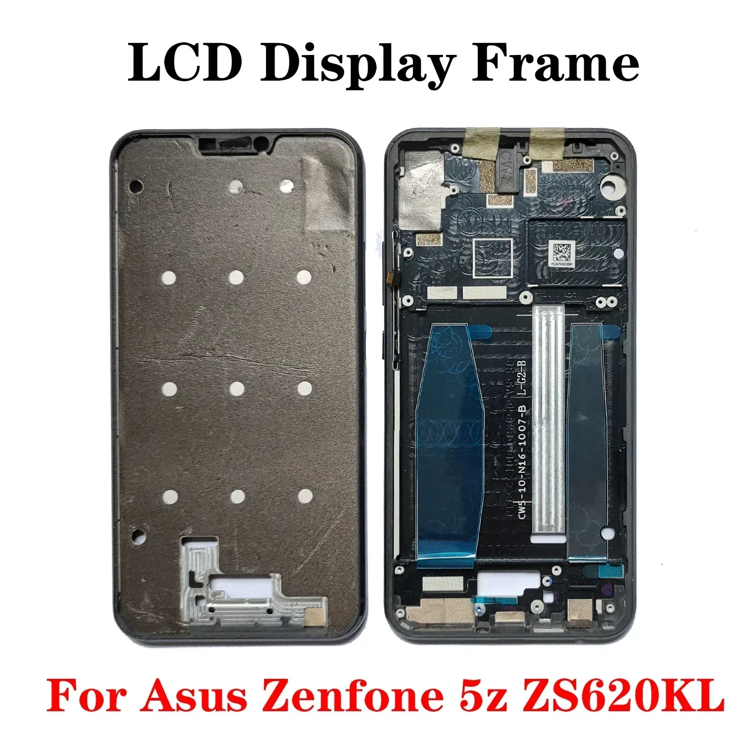 Para asus zenfone max m1 m2 5 lite 5z 2 laser pro zb663kl zc600kl ze551kl zs620kl moldura intermediária habitação lcd capa frontal