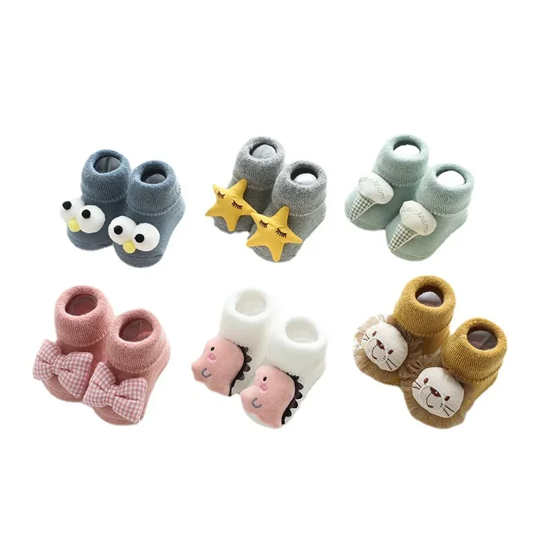 Autumn Winter Thick Warm Baby Stockings Home Soft Middle Tube Socks for Newborn Infant Toddler Boys Girls Mid Calf Long Socks