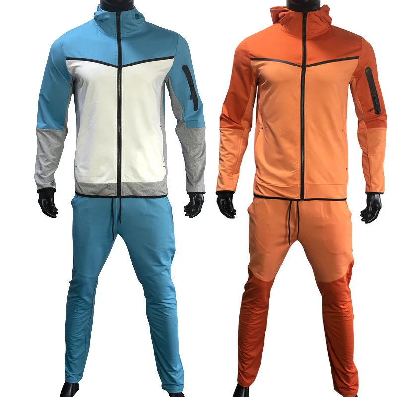 Men Outfit Set 2022 Men\'s Sweatsuit Tech Fleece Hoodie Stretch Training Wear Good Quality Coat Sweatpants Sport Set Clothing