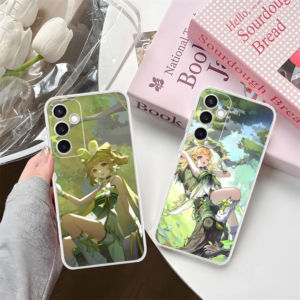 Wuthering Waves Verina Phone Case for Samsung Galaxy S25 S24 S23 S22 S21Plus FE Ultra Soft TPU Clear Shockproof Cover