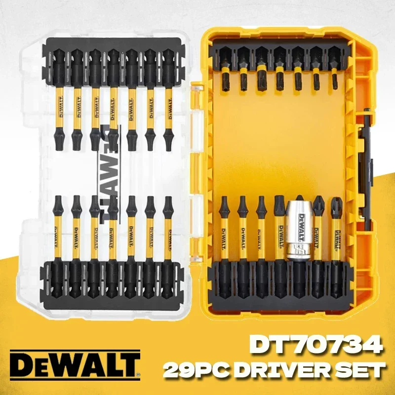 DEWALT DT70734 29pc FLEXTORQ Screwdriver Bit Set Cordless Drill Bits Impact Driver Dewalt Power Tool Accessories  DT70734T-QZ