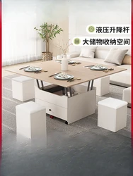 Lifting coffee table dining table worktable multi-functional integrated foldable modern simplicity