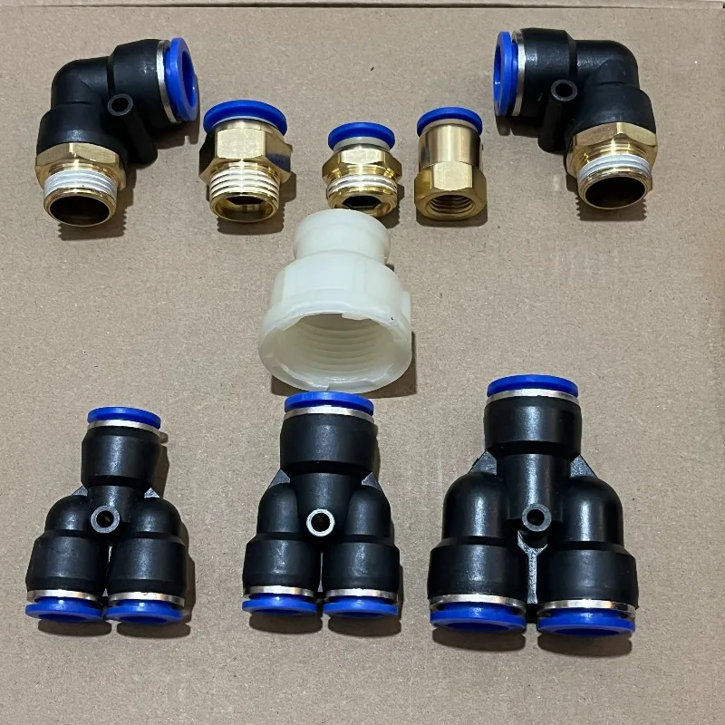 Yuanbao machine accessories tracheal joint two points and three points 16 12mm tee right angle wire port to pneumatic