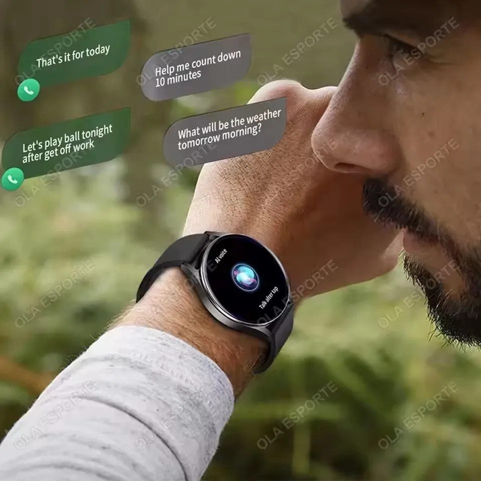 Nowy Smartwatch 1.32 cala Ekran HD AMOLED Połączenia Bluetooth Monitorowanie Zdrowia Budzik Modny Zegarek Damski Męski Dla Androida IOS