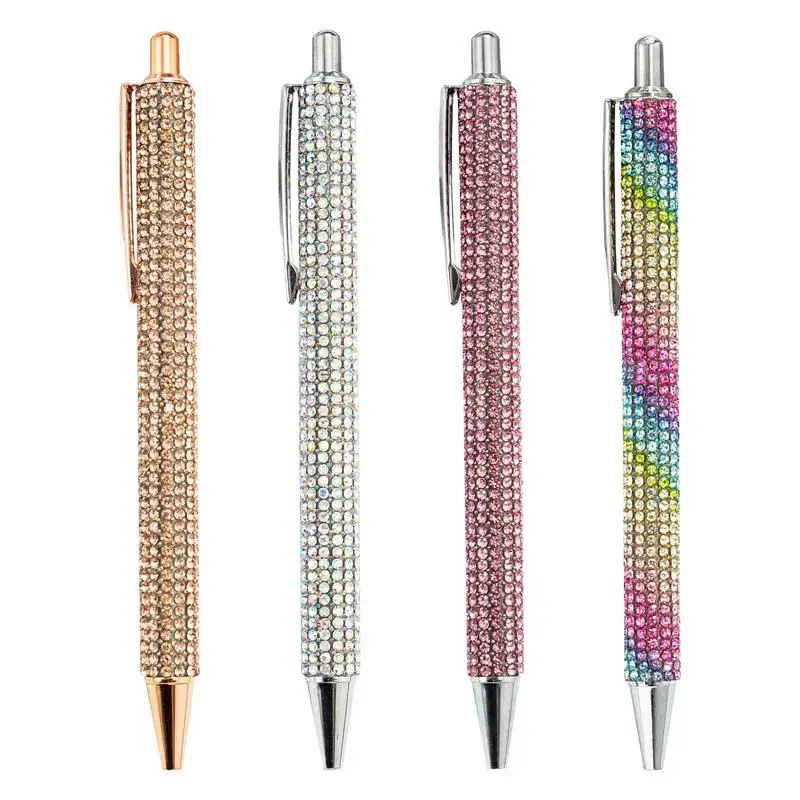 

Pearl Rhinestone Ballpoint Pen High Quality Ballpoint Pen Luxury Rhinestone Cute Rose Gold Metal Stationery For School Office