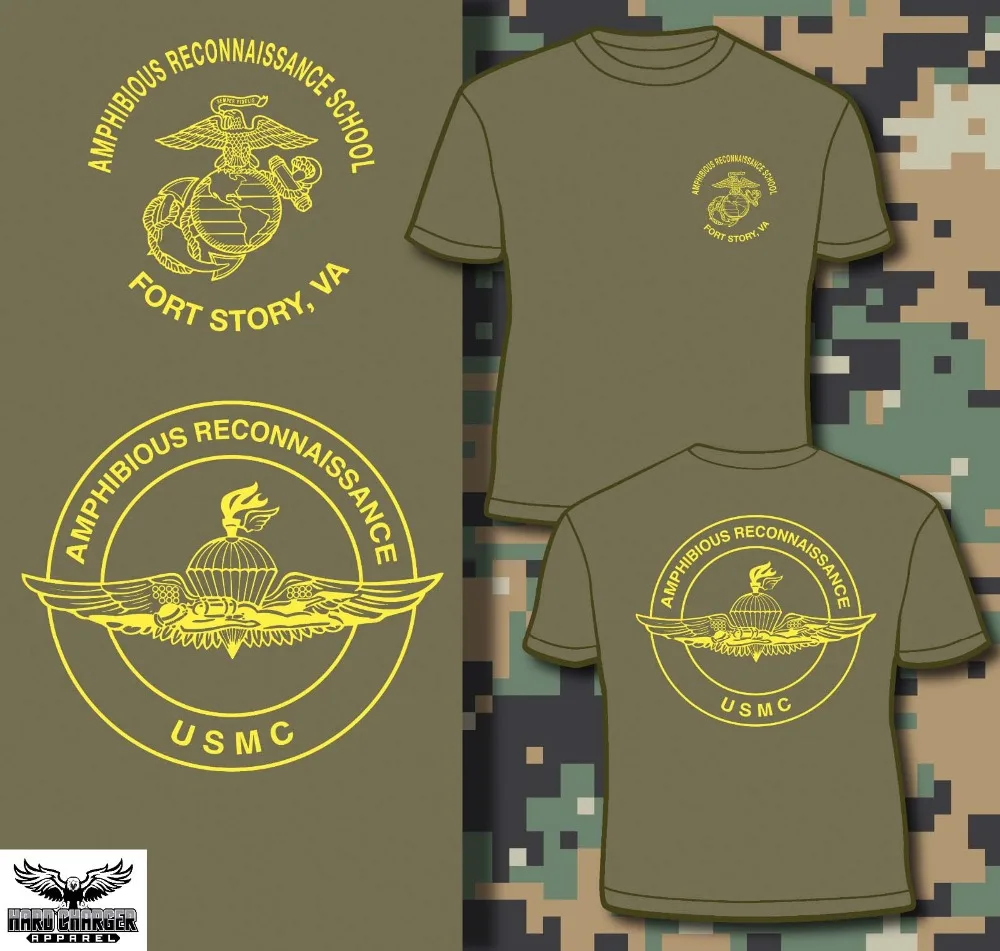 Marine Corps Amphibious Reconnaissance School Fort Story, Va Recon Jack T-Shirt New T Shirts Unisex Funny Tops Tee For Men