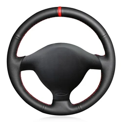 Soft Black Artificial Leather Car Steering Wheel Cover For Volkswagen VW Golf 4 Passat B5 Polo MK6 Seat Leon 1M Skoda Fabia 1