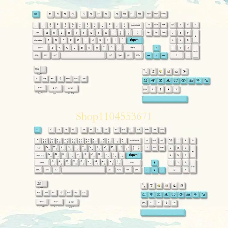 ผู้ขายที่ดีที่สุด Keycap Dye Sublimation XDA โปรไฟล์คีย์บอร์ด PBT Keycap 135 คีย์/ชุด