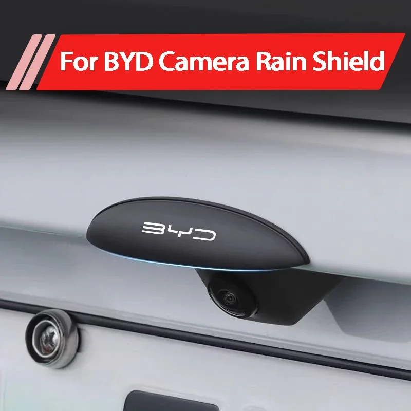 Car Rear View Camera Rain Cover For BYD Seal Atto 3 Dolphin Sealion 7 Dolphin Mini Waterproof Sun Visor Shield Accessories