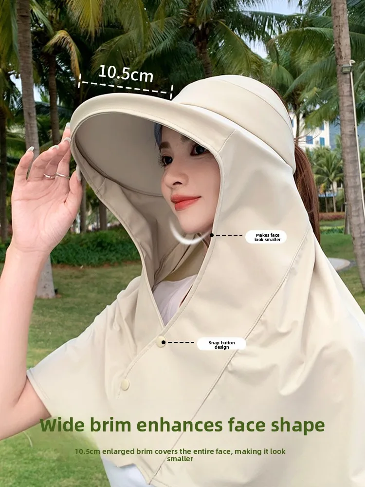 

Летняя женская широкополая шляпа с защитой от УФ-лучей для активного отдыха, с защитой шеи и лица, в стиле кэжуал, солнцезащитная.