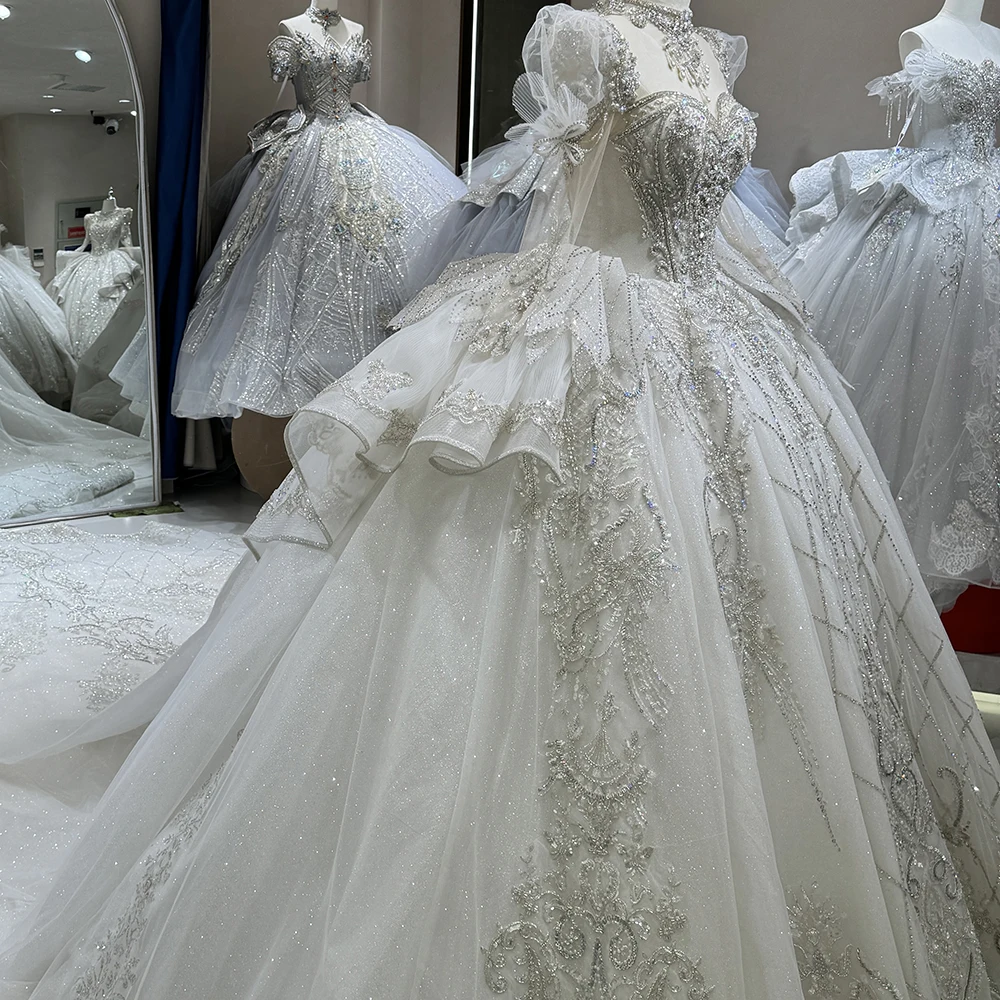 Customized Sequin Long Sleeves Evening Dresses 2025 Floor Length Court Train Beaded Lace Up Back Formal Gown платье сва