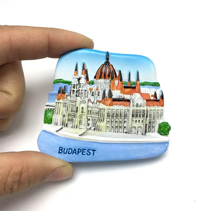 

Hungary Budapest Parliament Building 3D Simulation Magnetic Fridge Magnet High-Value Exquisite Travel Souvenir