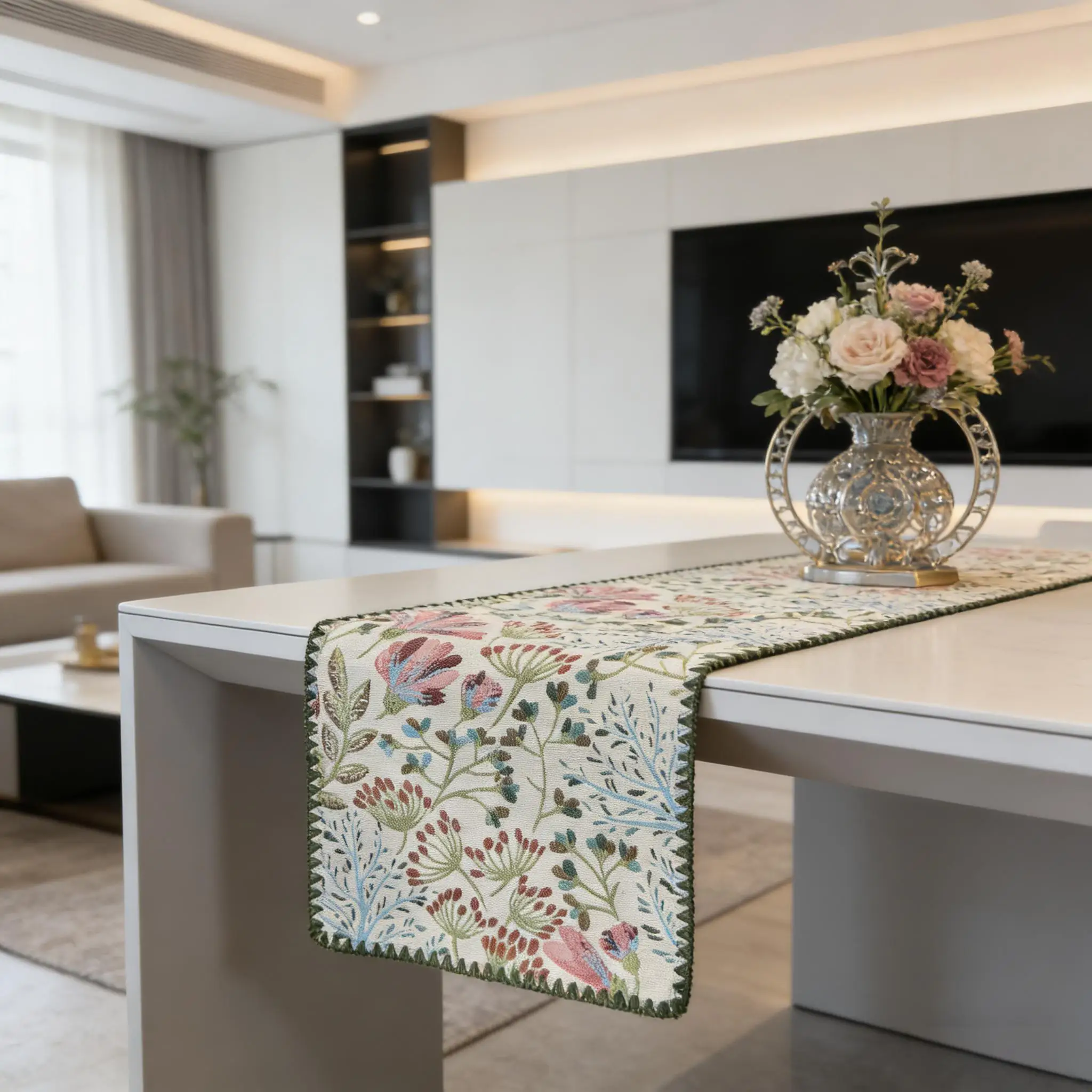 Table Runner Nordic Modern Table Runner Cotton Linen Table Runner, Table Runner Used in Dining Table TV Cabinet Center Table