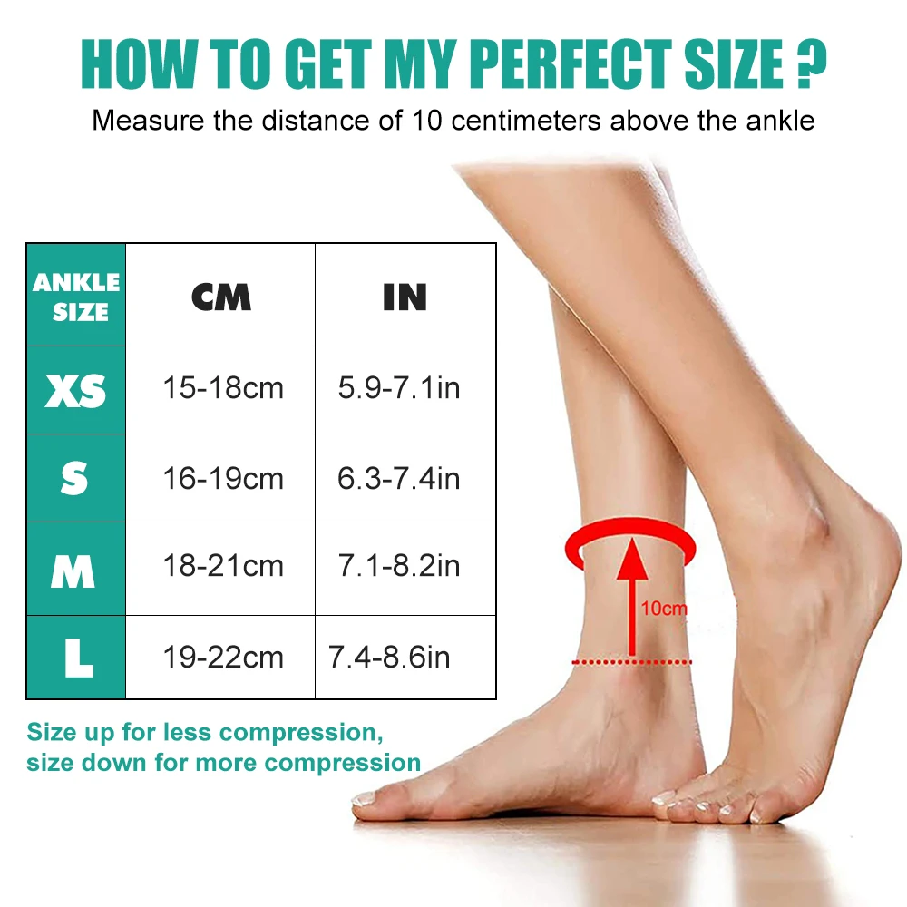 1Pcs Ankle Compression Socks – Plantar Fasciitis Ankle Brace with Arch Support – Foot Sleeves for Men Women – Injury Recovery