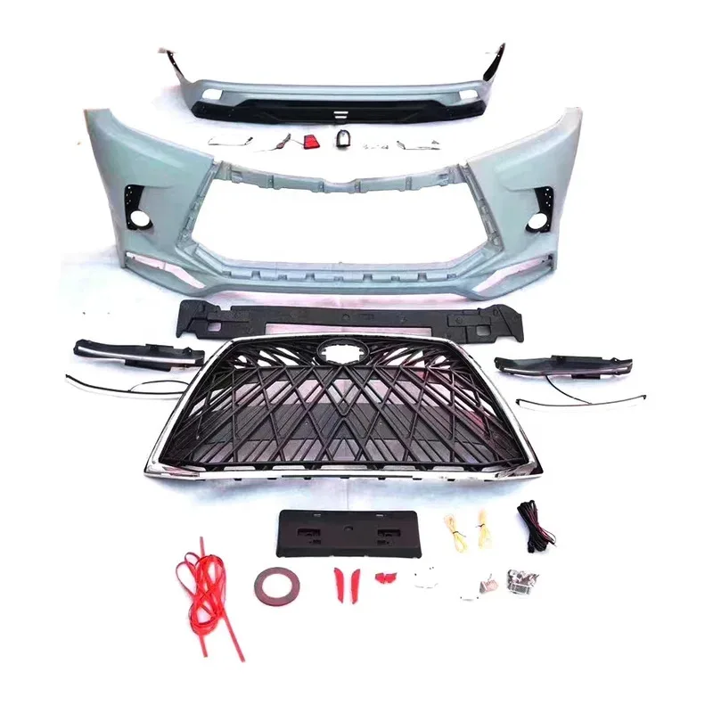 

Factory Hot Selling Car Bumper for Highlander Bodykit for 2015-2017 Highlander Upgr Style Car Front Bumper Rear Lips With Fog