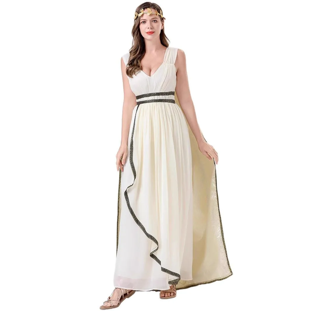 Costume da spettacolo teatrale del Godd Dr medievale loween Queen Ele Antico eek Sle Faion da donna Tradizionale Ethn...