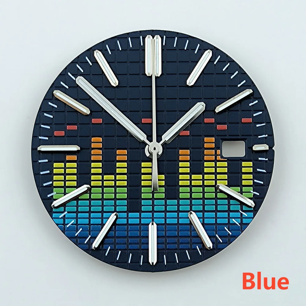 N H35 dial No Logo music Dial 31.7mm Green luminous fit N H35/N H36 movement watch accessories repair tools