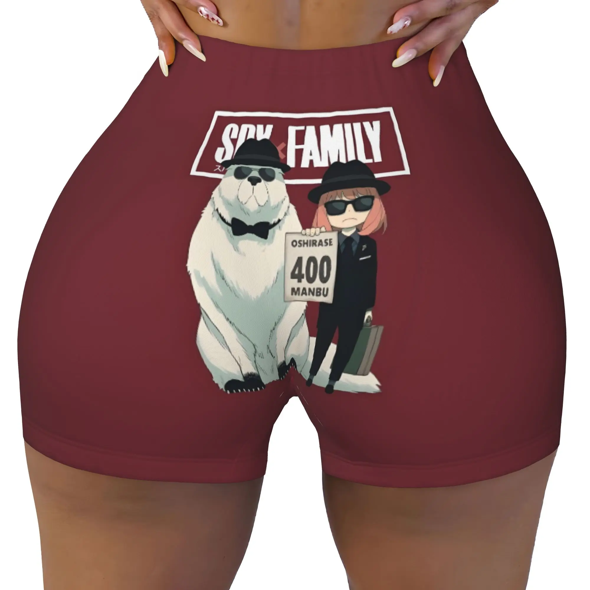Manga Spy Family Japane Anime  Workout Shorts for Women Anya Agent  Gym Volleyball Running Yoga Shorts