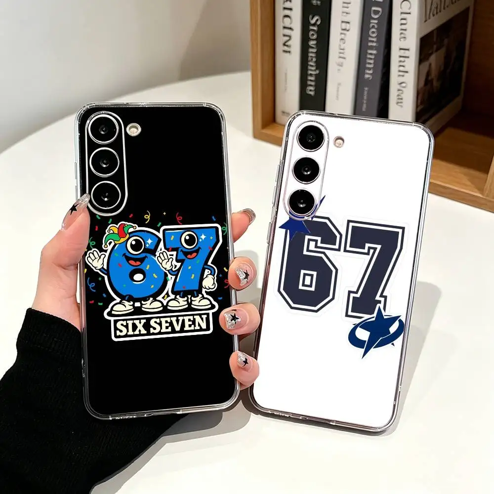 hypnotic SIX SEVEN 67 -a Phone Case For Samsung Galaxy A71,A70,A52,A51,A40,A30 Transparent Cover