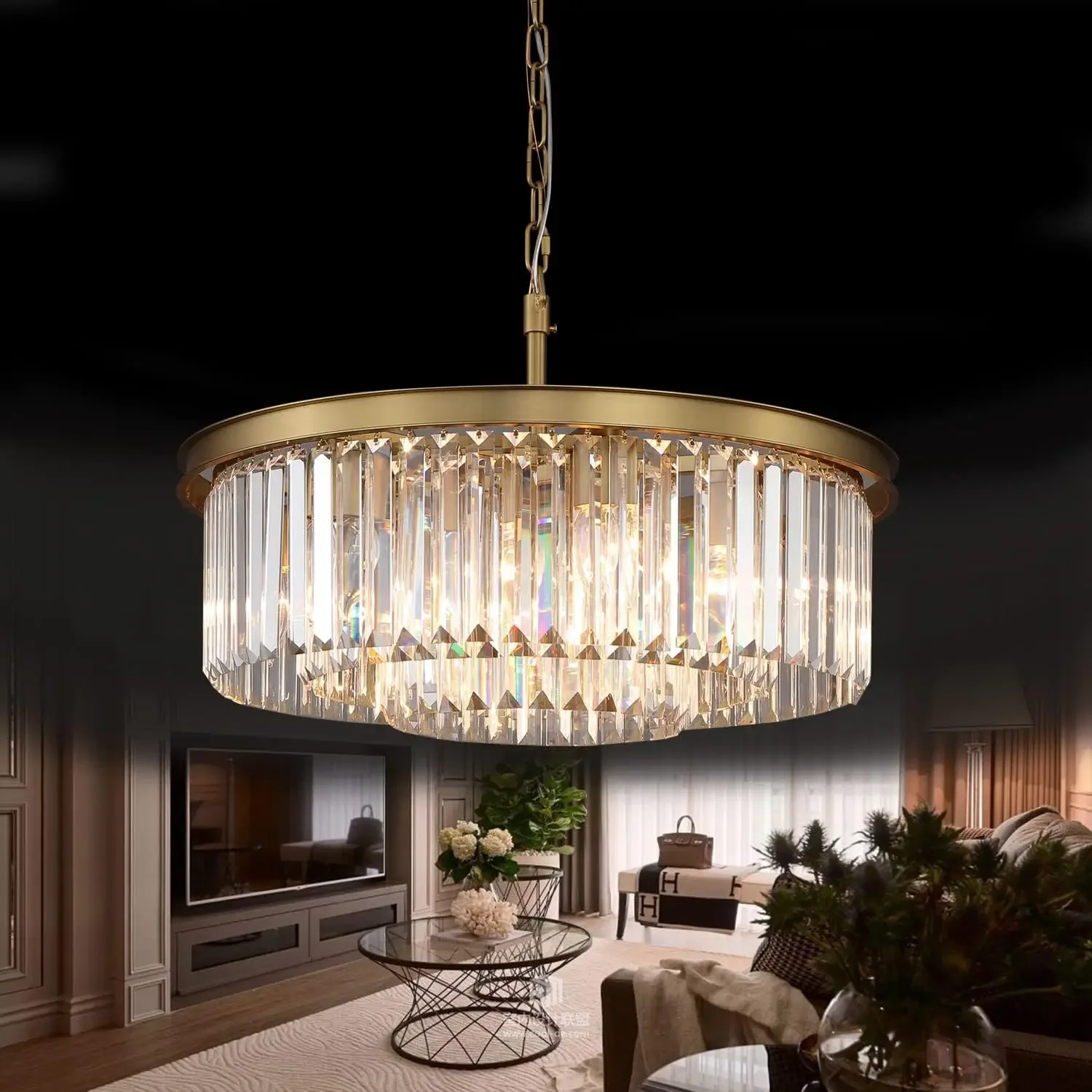 

Crystal Chandelier Modern Chandelier Chandeliers for Dining Room Living Room Raindrop Chandeliers Lighting