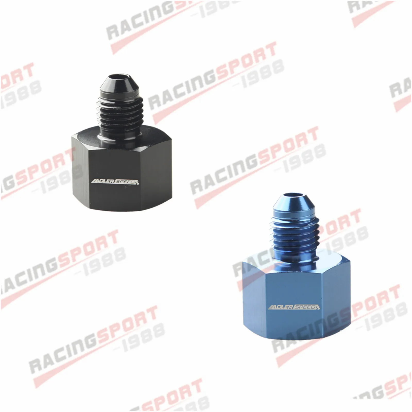 AN-12 12AN Female To AN-10 10AN Male Flare Reducer Aluminum Adapter Black / Blue