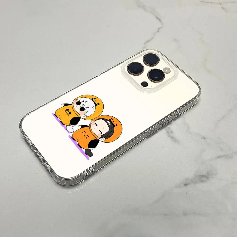 حافظة هاتف J-Jujutsu Kaisen Geto Gojo Yuji لهاتف iPhone 16,15,14,13,12,11 Plus,Pro,Max,XR,XS,Plus,E,SE4,غطاء شفاف صغير #3