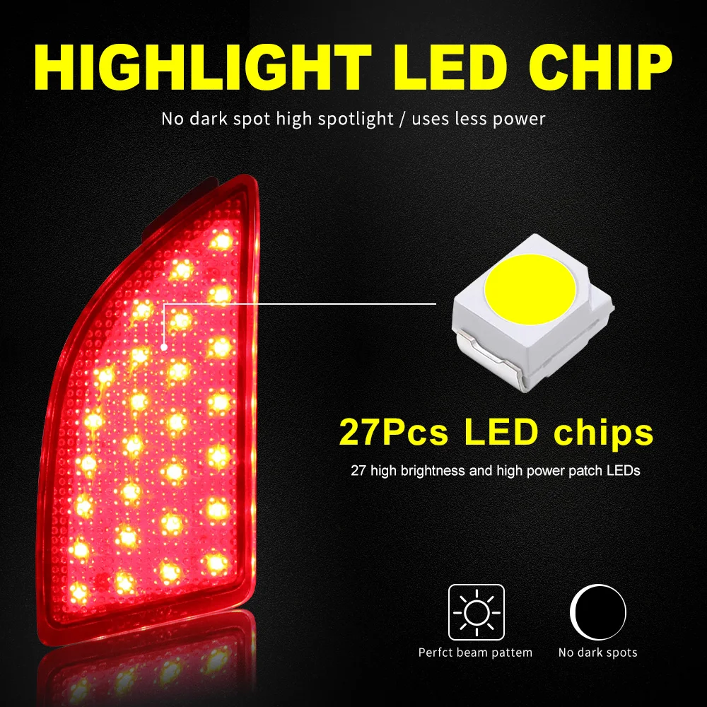 2 قطعة LED المصد الخلفي ضوء الذيل الفرامل تحذير عاكس مصباح لمازدا 3 هاتشباك 2013 2014 2015 2016 Axela BM 5D 2014 2015-up