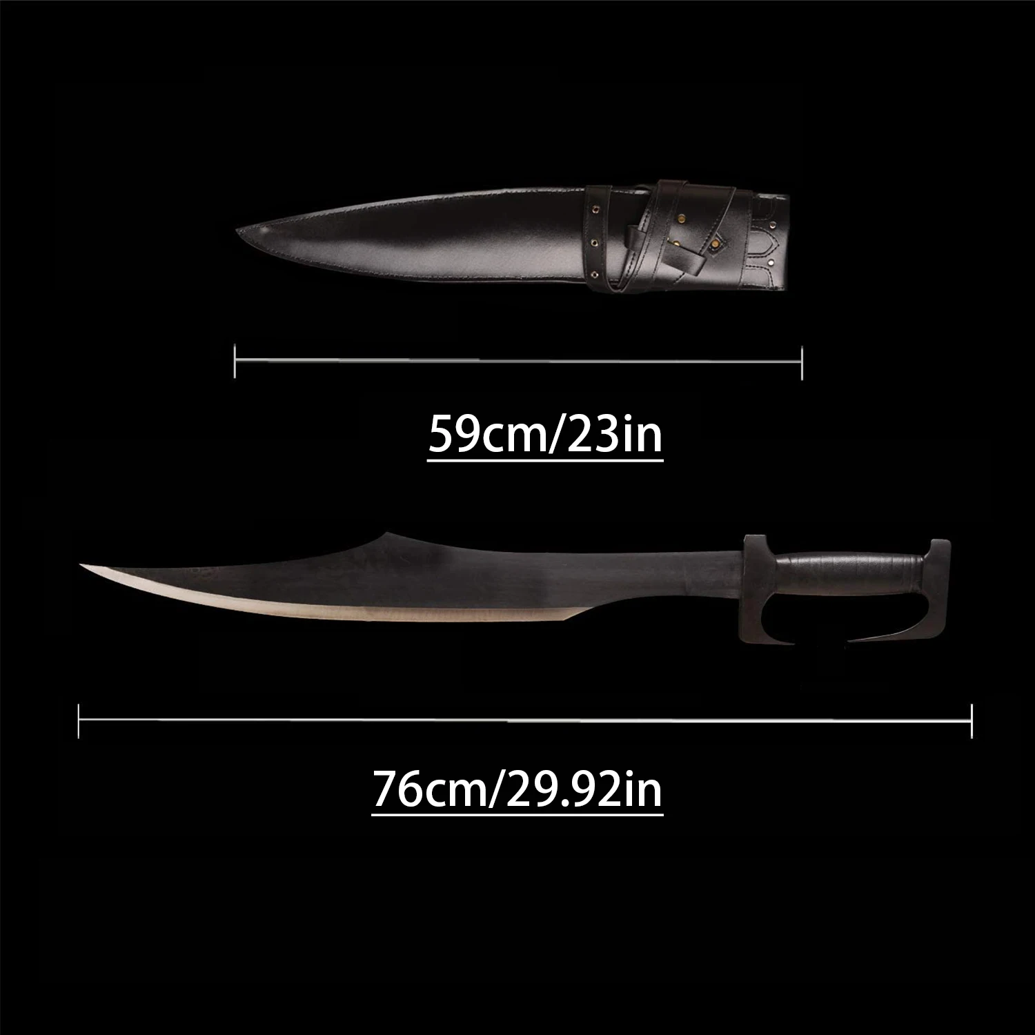 30 in Spartan Warrior Replica Sword/Film Replica Sword/Manganese steel Black