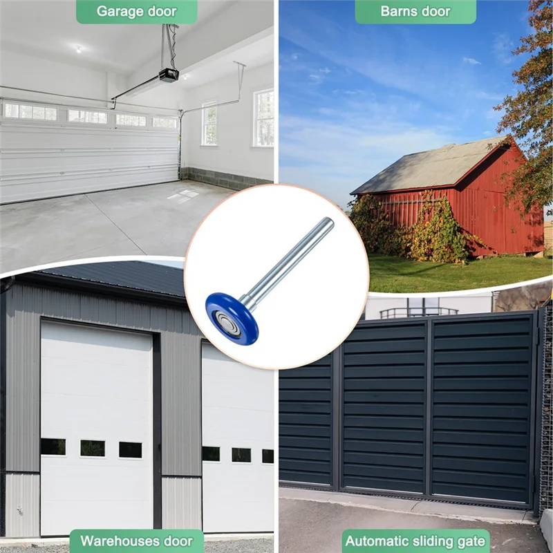 ABDJ-6個ナイロンガレージドアローラー、1.8インチ/46mm静かなガレージドアホイール、高負荷6200Zz 8ボールシール付き精密ベアリング