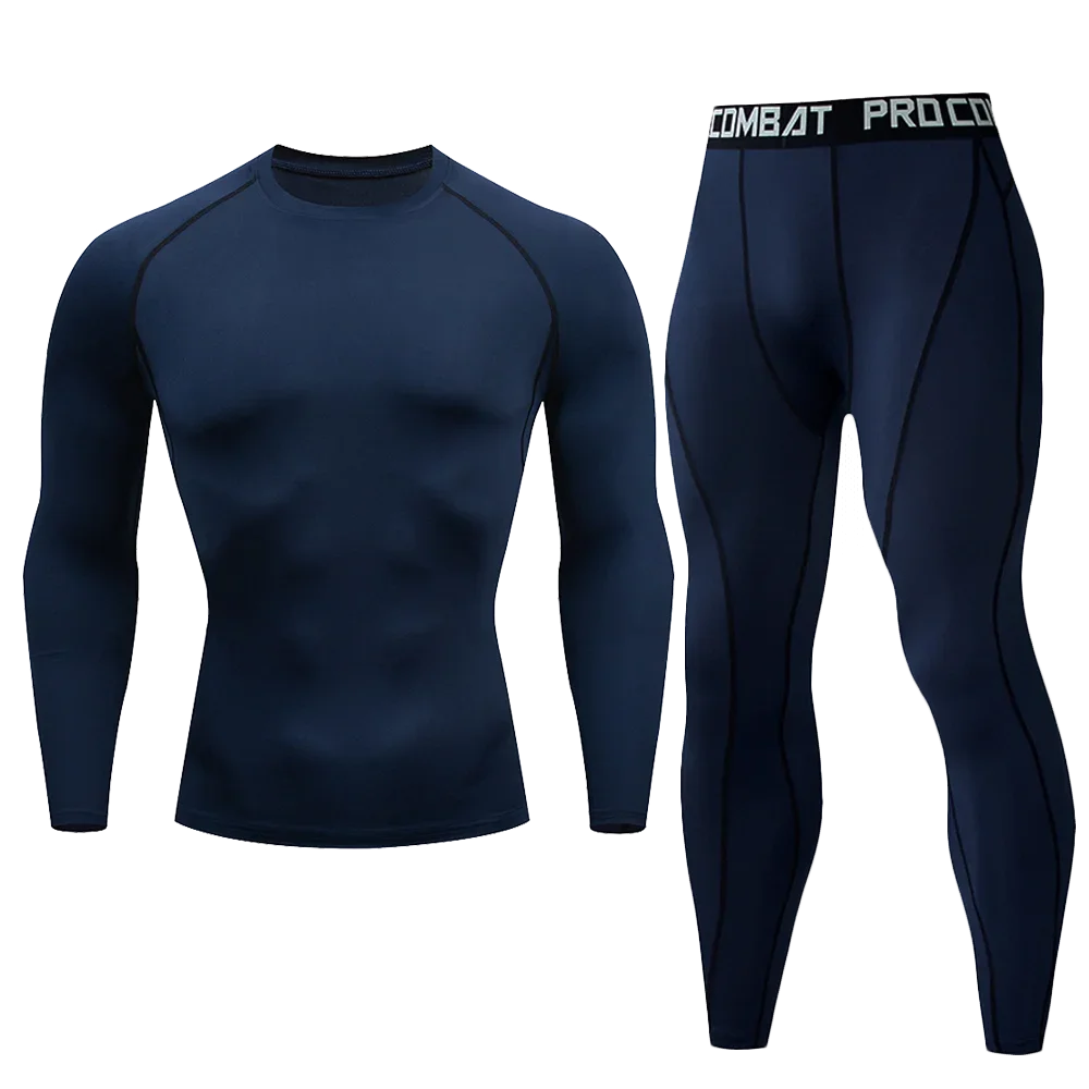 جديد الياقة المدورة ملابس اخلية حرارية مجموعات الرجال الصوف سترة بلوزة طويلة الأكمام ملابس اخلية حرارية دعوى الشتاء ضغط تي شيرت