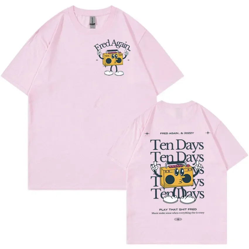 تي شيرت كبير الحجم ، تي شيرت للرجال والنساء ، برسومات مضحكة ، ريترو ، عالي الجودة ، موضة ، ملابس الشارع غير الرسمية ، فريد مرة أخرى #3