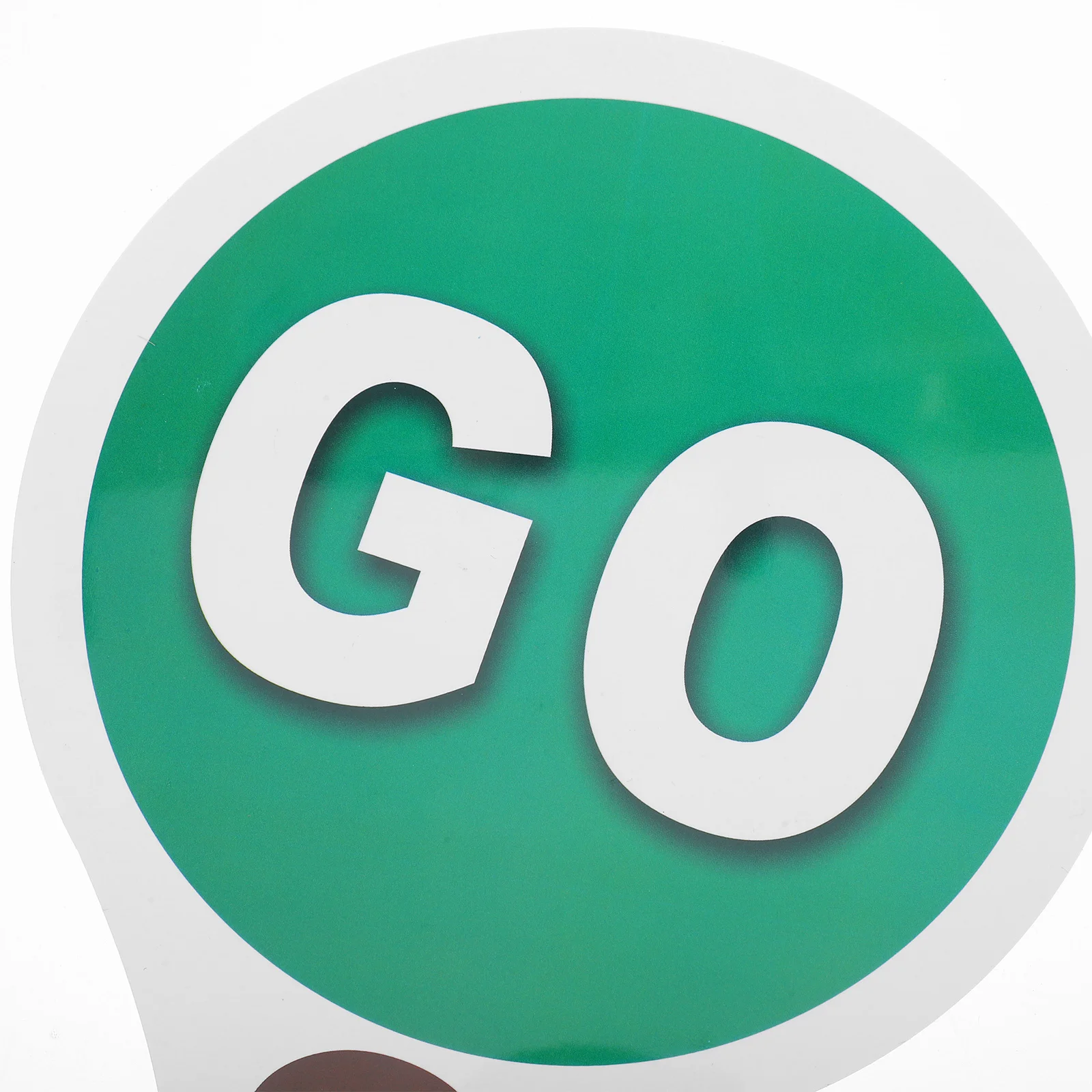 2 قطعة علامة توقف محمولة على الوجهين مجداف أحمر أخضر أداة تعليمية للسلامة المرورية للفصول الدراسية المحمولة البلاستيك المتين #2