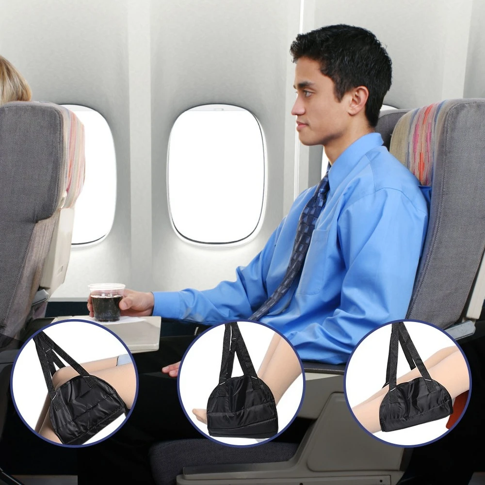 

Hammock Adjustable Airplane Foot Hammock for Office Travel Wide Platform Base for Under-desk Relaxation Portable
