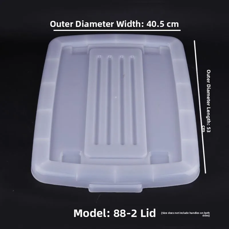 

Thickened Extra Large Rectangular Plastic Storage Box Cover Dustproof Clothes Organizer Storage Box Separate Lid Household St...