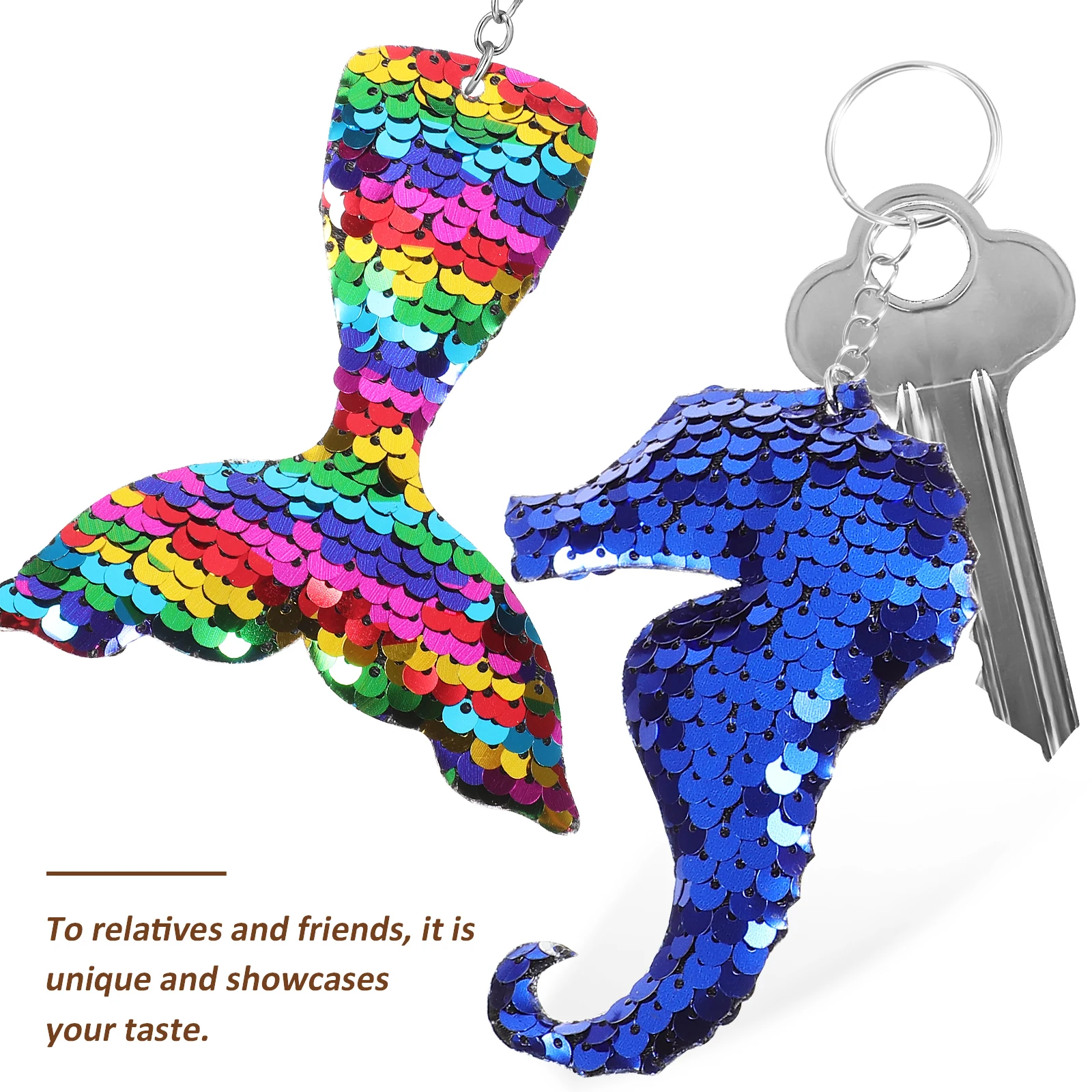 

18Pcs Sequin Keychains Bulk Glitter Keyrings Party Favor Keychain for Keys Wallet Car Key Accessories Bulk Keychains