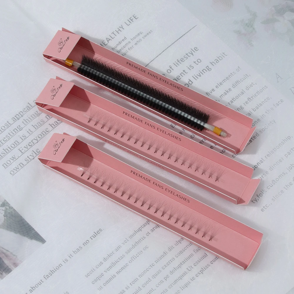 GLAMLASH Gotowe Kępki Rzęs Objętościowych do Przedłużania 600 Kępek Mega Bulk Naturalne Miękkie Rzęsy