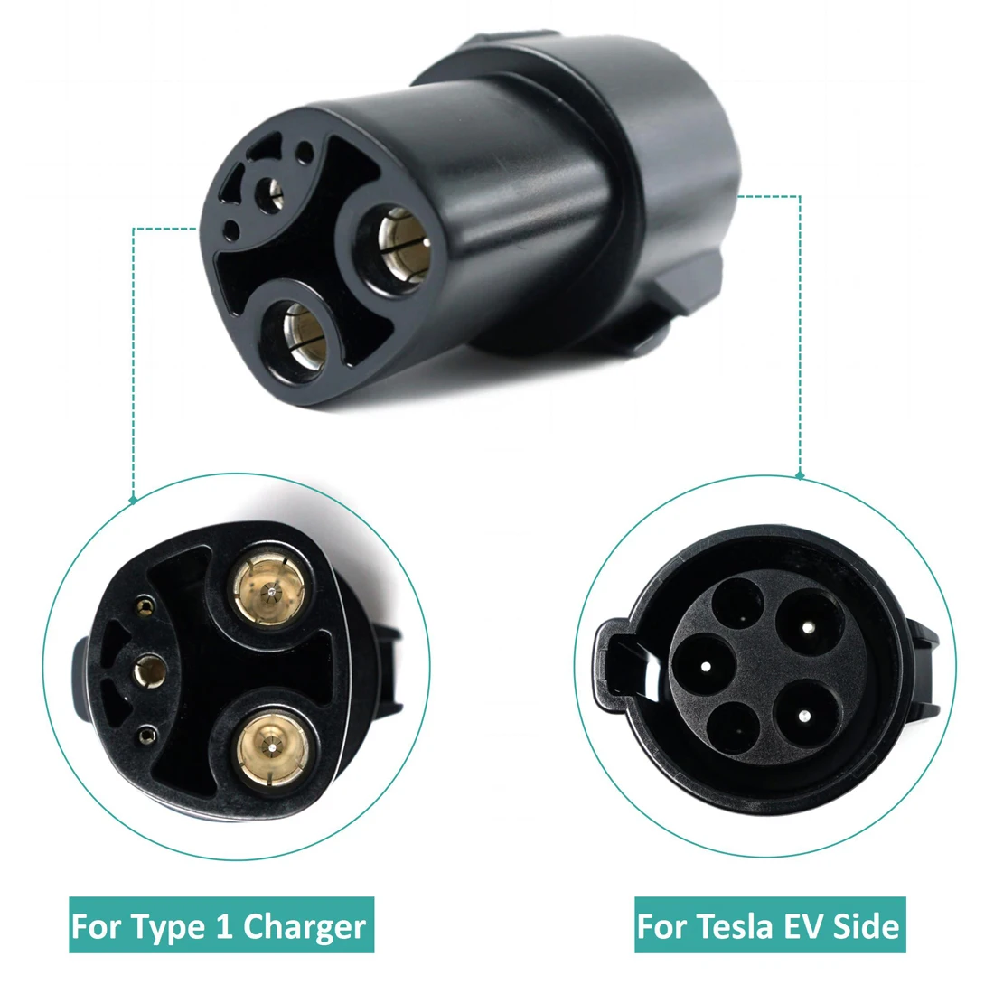 SAE J1772 Type 1 to Tesla EV Charger Adapter EVSE Connctor Electric Car Charging Convertor for Tesla Model X/Y/3/S