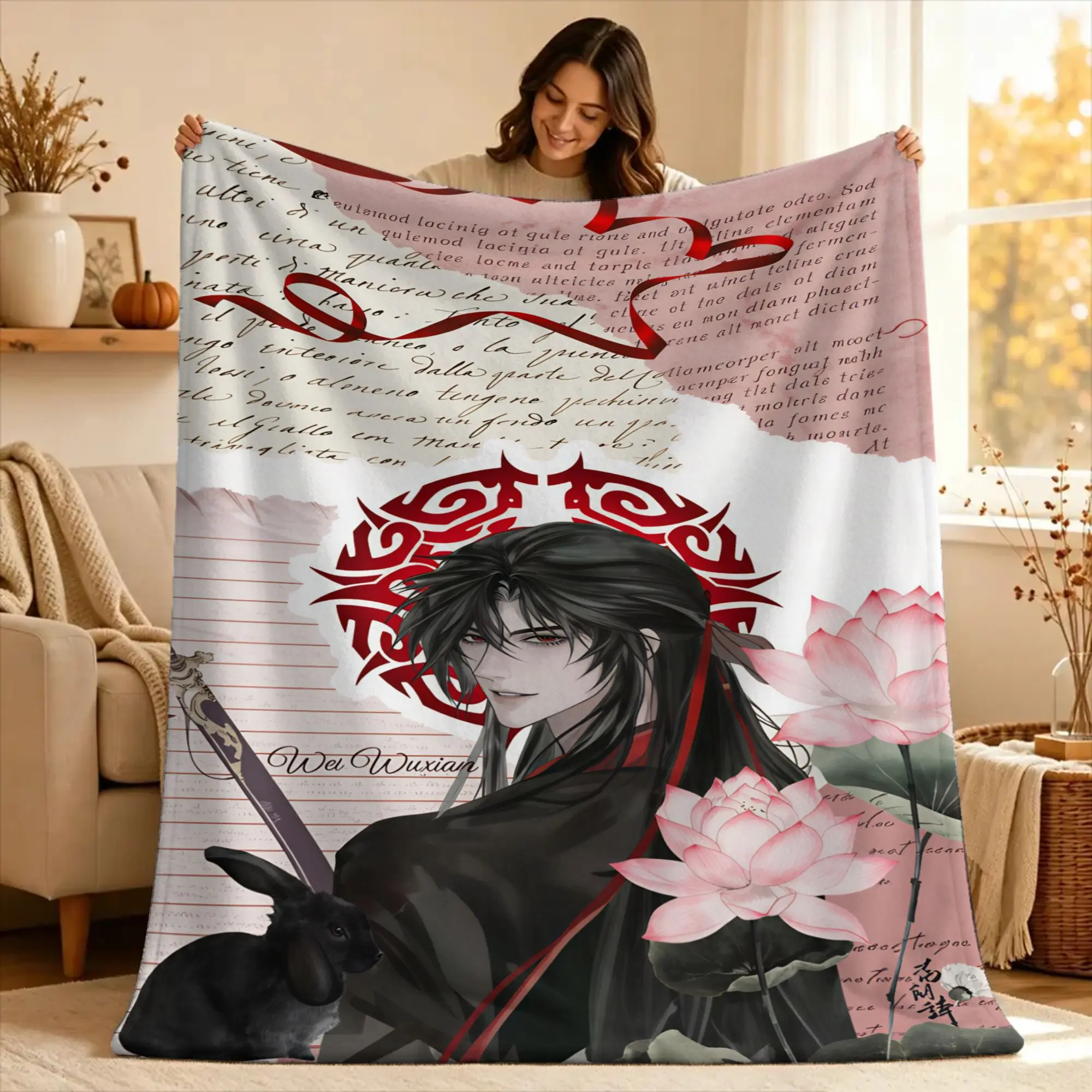 The Untamed Wang Yibo Wei Wuxian  Flannel Blanket  Soft Durable Bedding Throws for Couch Chair Bedspread Sofa Bed Cover