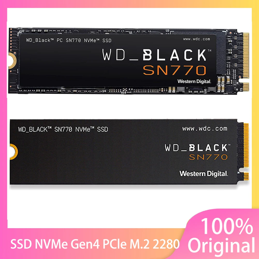 WD SN770 Internal SSD 1TB 500GB 2TB SSD NVMe M.2 2280 PCIe 4.0 X4 SSD Drive Solid State Disk for PC PS5 Desktop