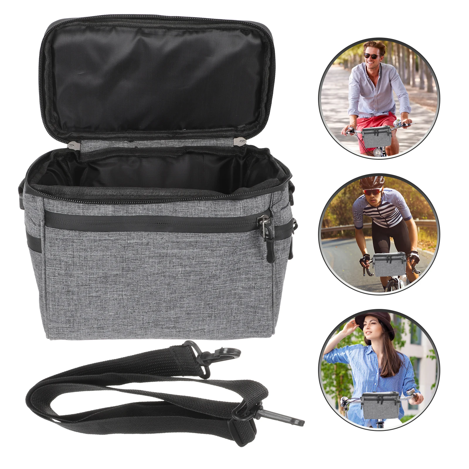 

H Bag Bike Accessories Canvas Bags for Sports Fitness Road Basket Front Storage Pouch Bicycle Long Riding Mobile Phone