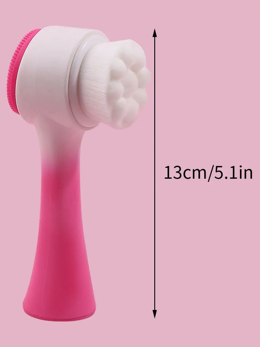 Brosse de nettoyage du visage en Silicone, Double face, produit d'élimination des points noirs, nettoyeur de pores, exfoliant, brosse de gommage du visage
