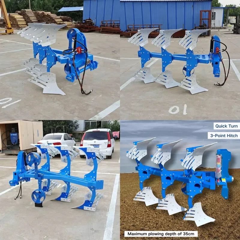 [2026] Quality Certifications Hydraulic Flip Plow Professional Hydraulic Turnover Plow with Anti-Wear Plowshare for Deep