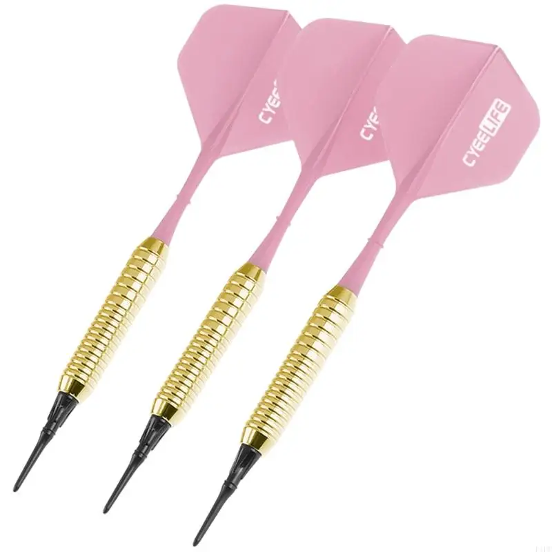 F1FD 3PCS 17G Soft Tip Darts Sports Entertainment Body Nylon Plage Flight