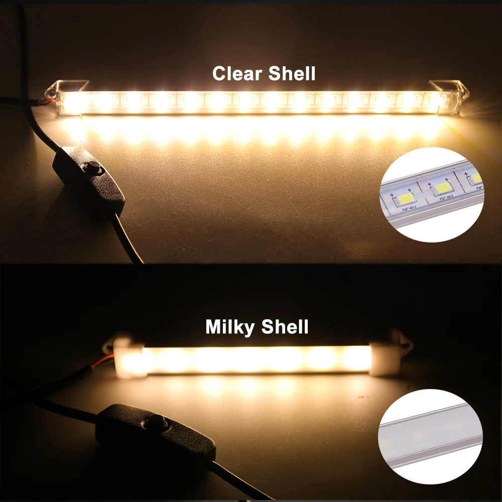 Barra de luz LED de 5V alimentada por USB, tira de luz rígida SMD 5630, 10CM, 20CM, 35CM, 40CM, 50CM, luz LED blanca cálida/Natural/fría para debajo