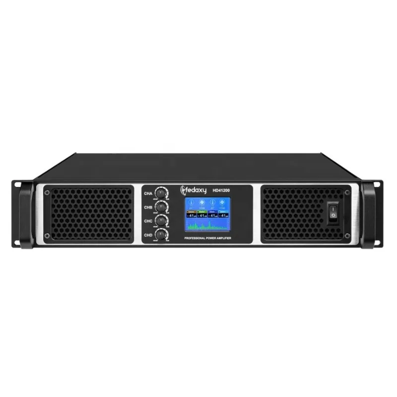 Stereo Amplifier Audio for Sale 4Channel 1200Watts Class H 2U Home Theatre Used Professional Sound Amplifiers
